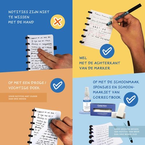 Correctbook A7 pocket uitwisbaar zwart
