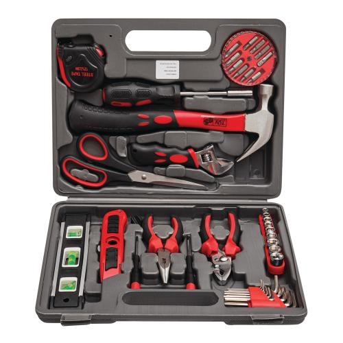 42-delige gereedschapset Red & Black in koffer zwart/rood