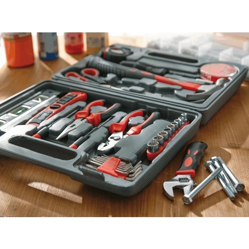 42-delige gereedschapset Red & Black in koffer zwart/rood
