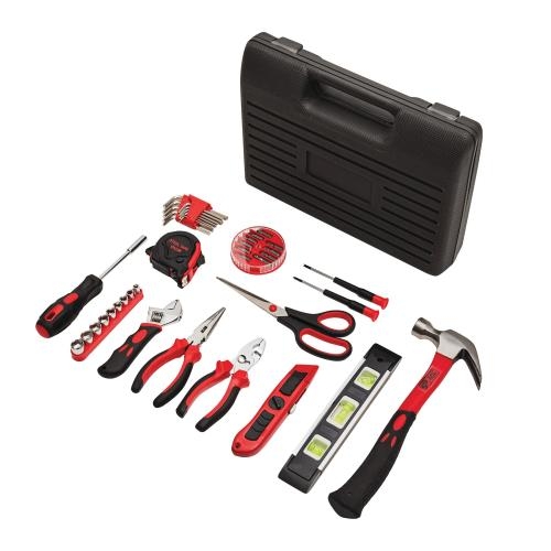 42-delige gereedschapset Red & Black in koffer zwart/rood