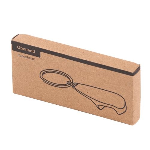 Metalen flesopener/sleutelhanger zilver