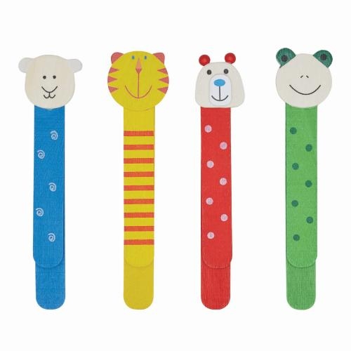 Houten boekenlegger Funny Four standaard