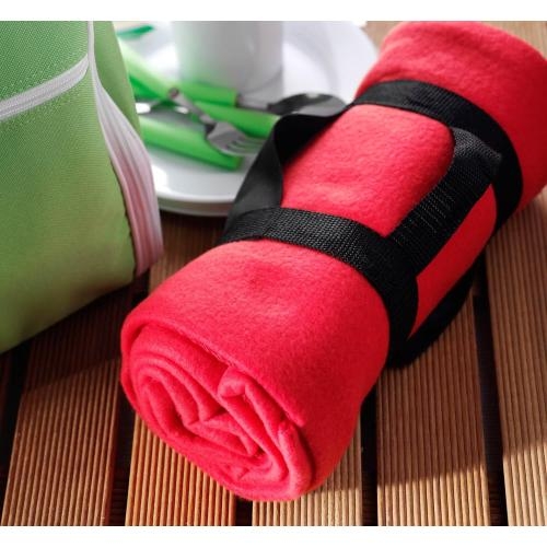 Fleecedeken Travelmate rood
