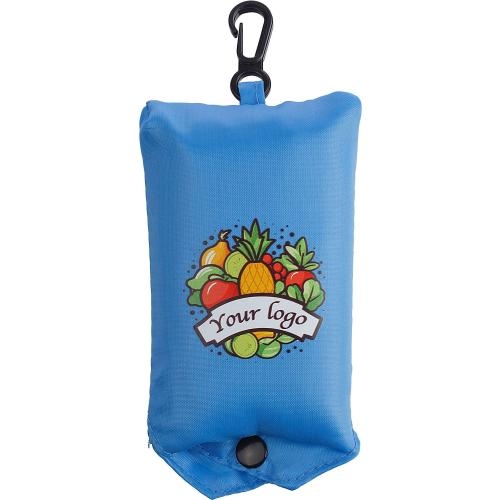 Opvouwbare tas met karabijnhaakje blauw