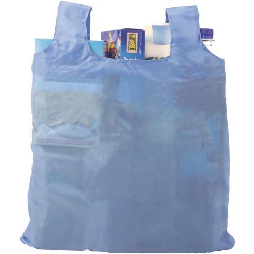 Opvouwbare tas met karabijnhaakje blauw