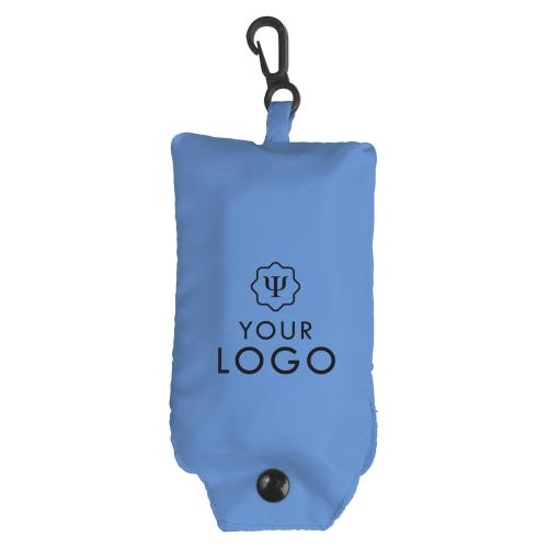 Opvouwbare tas met karabijnhaakje blauw