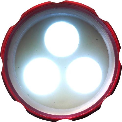 Aluminium zaklamp met 3 LED zilver