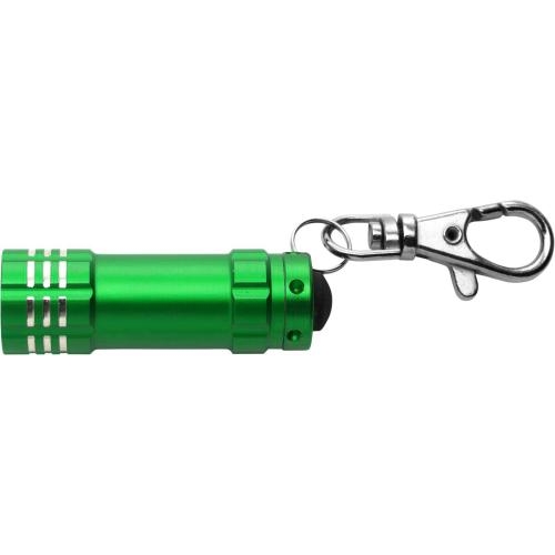 Aluminium zaklamp met 3 LED lichtgroen