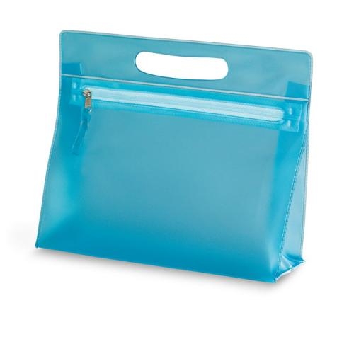 Transparant gekleurde toilettas blauw