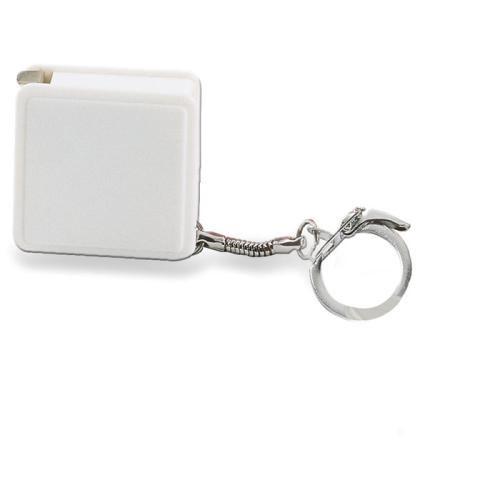 Sleutelhanger rolmaat wit