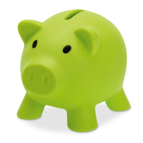 Vrolijk spaarvarkentje lime