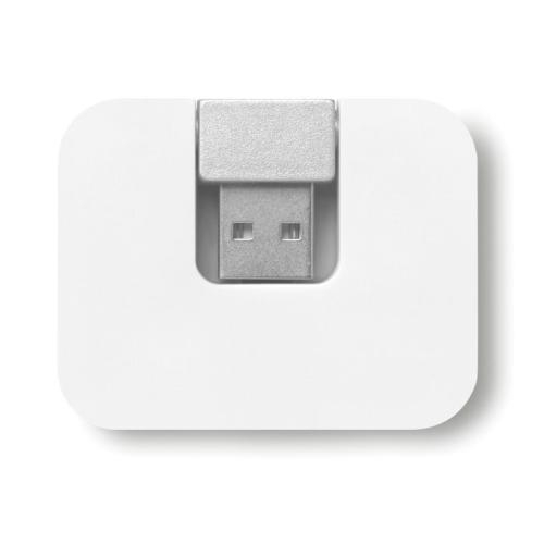 USB Hub, 4 poorten Square wit