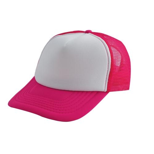 Truckers cap roze/wit