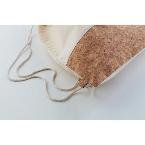 Twill katoen en kurk rugzak beige
