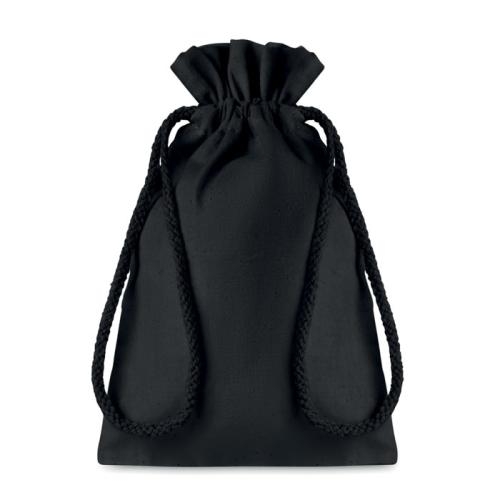 Katoenen geschenktasje small zwart zwart