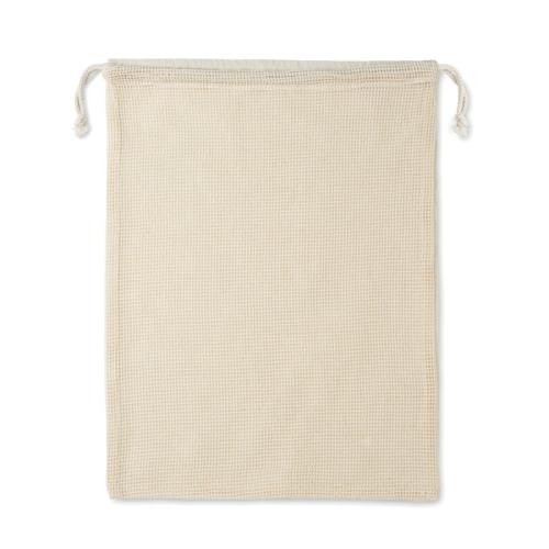 Herbruikbaar voedseltasje Veggie beige