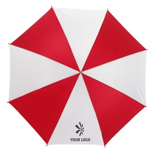 Automatische paraplu Russel rood/wit