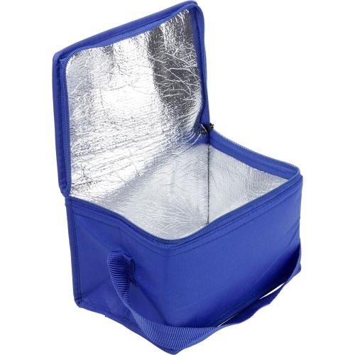 Non-woven koeltas voor 6 blikjes blauw