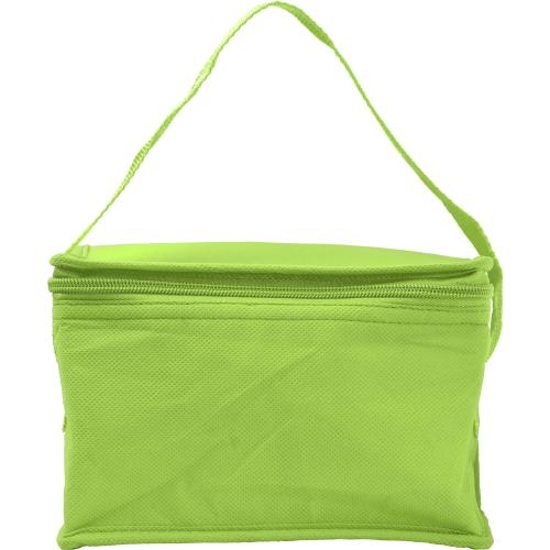 Non-woven koeltas voor 6 blikjes lichtgroen