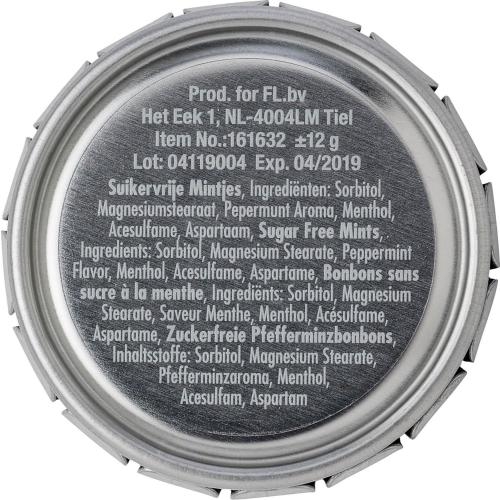 Rond mintblikje zilver