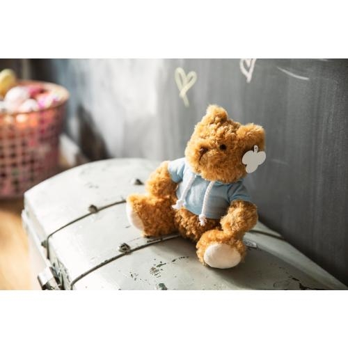 Teddybeer met hoodie blauw