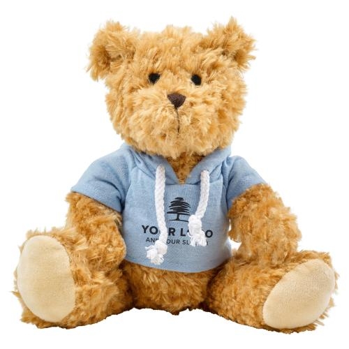 Teddybeer met hoodie blauw