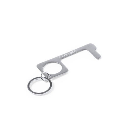 Anti-contact sleutelhanger Bigox zilver