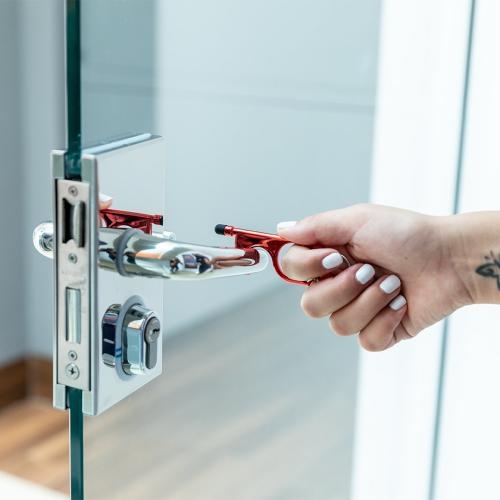 Anti-contact sleutelhanger Cimak zilver