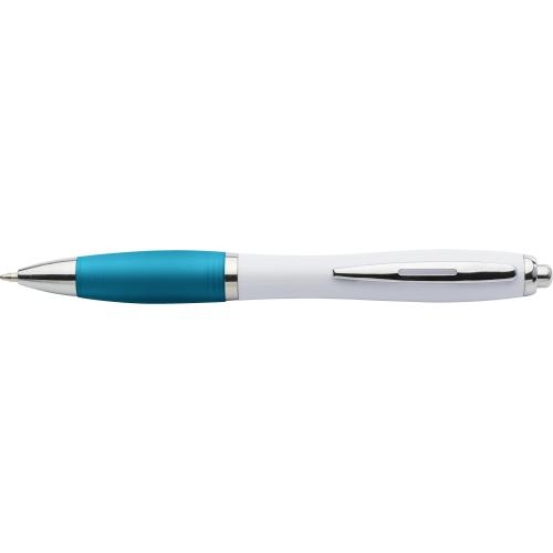 Balpen met gekleurde grip lichtblauw