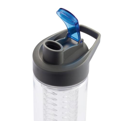 Waterfles met infuser blauw
