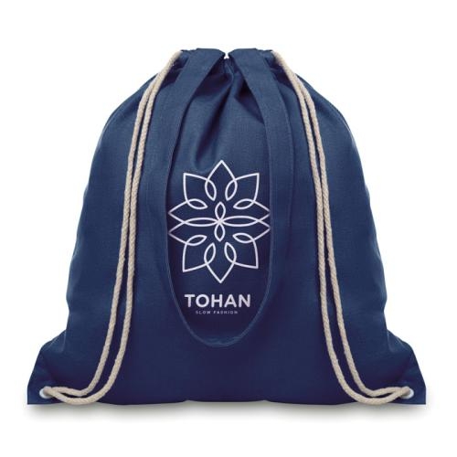 Canvas rugzakje met handvat blauw