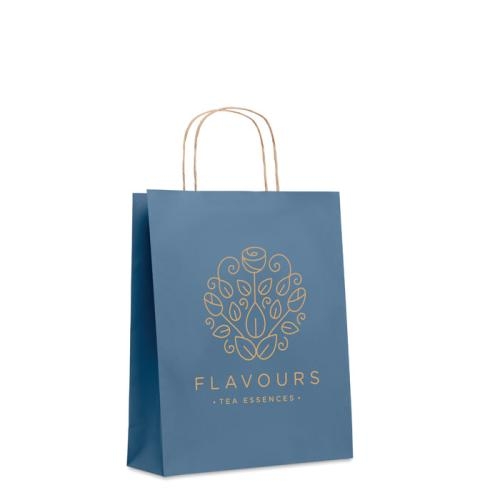 Gekleurde papieren tas Paper M blauw