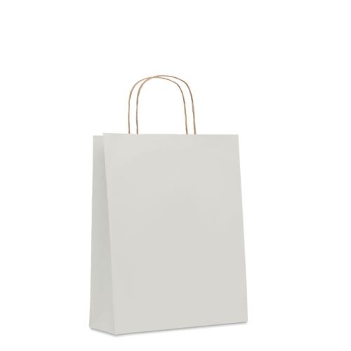 Gekleurde papieren tas Paper M wit