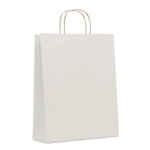 Gekleurde papieren tas Paper L wit