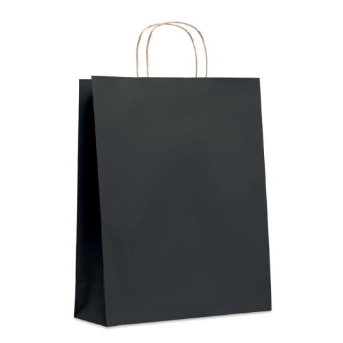 Gekleurde papieren tas Paper L zwart