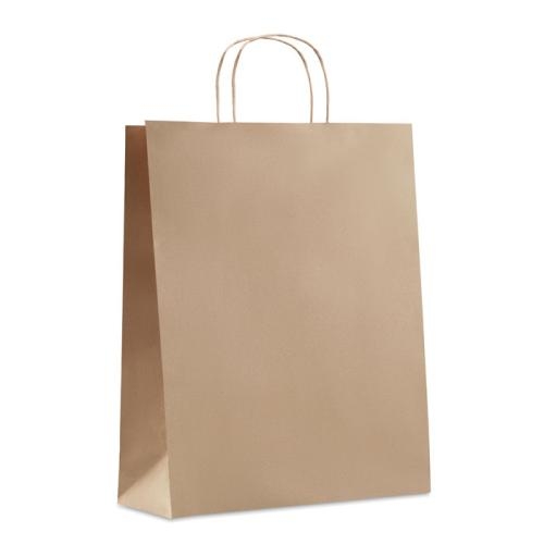 Gekleurde papieren tas Paper L beige