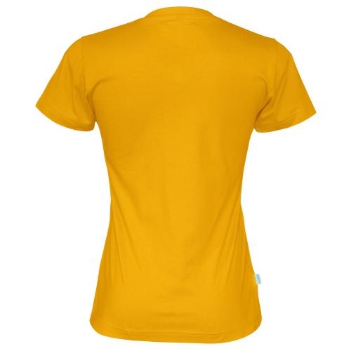 Dames T-shirt V-hals ecologisch Fairtrade katoen geel,l