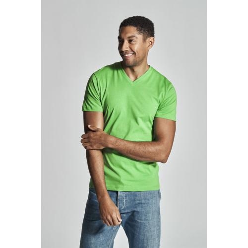 Heren T-shirt V-hals ecologisch Fairtrade katoen geel,l