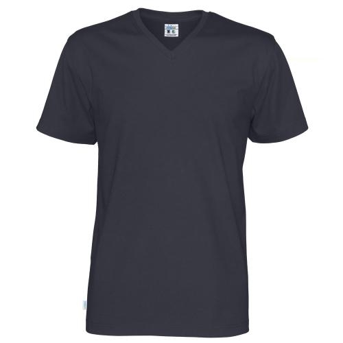 Heren T-shirt V-hals ecologisch Fairtrade katoen navy,l