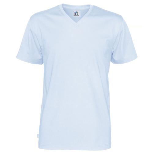 Heren T-shirt V-hals ecologisch Fairtrade katoen lichtblauw,l