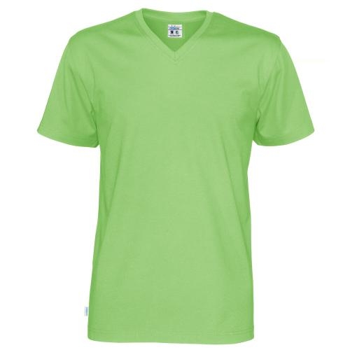 Heren T-shirt V-hals ecologisch Fairtrade katoen groen,l