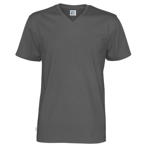 Heren T-shirt V-hals ecologisch Fairtrade katoen antraciet,l