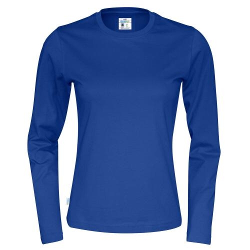 Longsleeve shirt dames koningsblauw,l