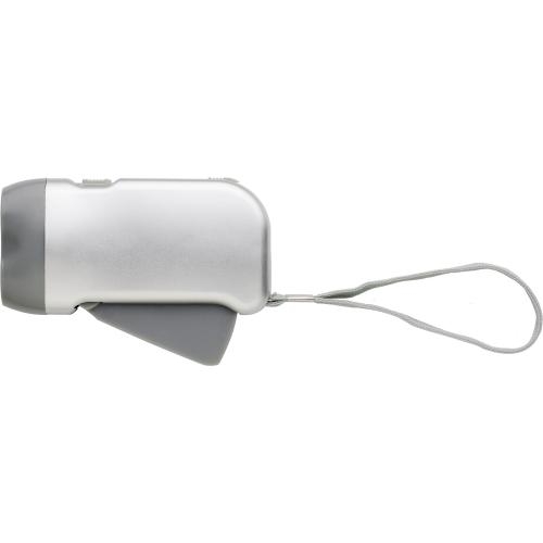 Dynamo zaklamp zilver