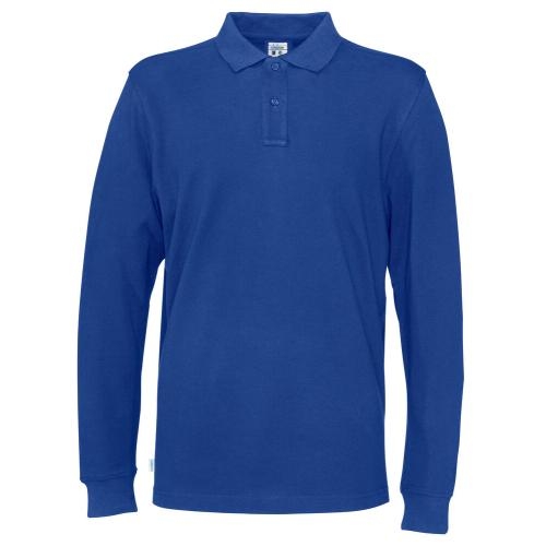 Cottover L/S polo blauw,l