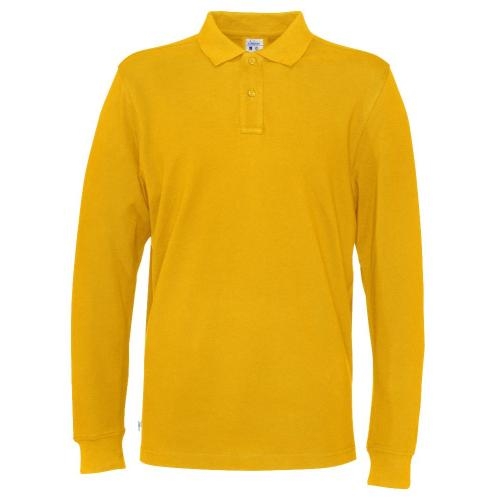 Cottover L/S polo geel,l
