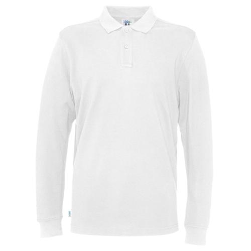 Cottover L/S polo wit,l