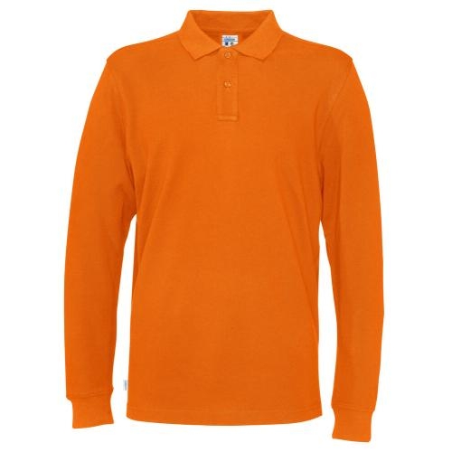 Cottover L/S polo oranje,l