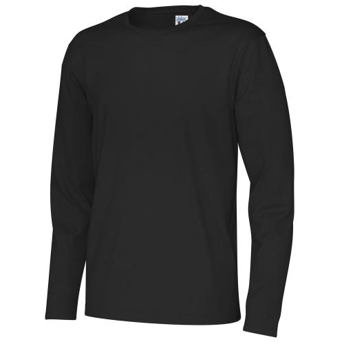 Longsleeve shirt man zwart,l