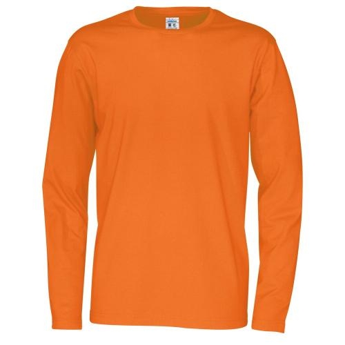 Longsleeve shirt man oranje,l